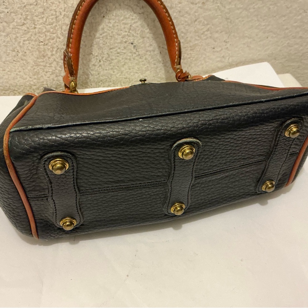 Dooney & Bourke Essex all weather Black and Tan Satchel - Picture 6 of 9